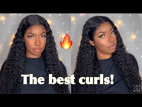 Deep Curly Wig 13x4 Lace Frontal Human Hair Wig 180% 13x6 HD Transparent Lace Wig Color 4