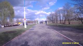preview picture of video 'Первое видео первого велорегистратора в Микашевичах.'