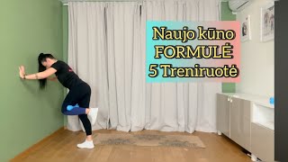 Naujo kūno formulė. 5 treniruotė. Apatinės kūno dalies su hanteliais ir savo kūno svoriu