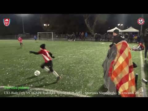 UKS Białe Orły VS AGAPE Białołęka Turniej 19.11.2022 - Sportowa Niepodległa - gra rocznik 2012 kam