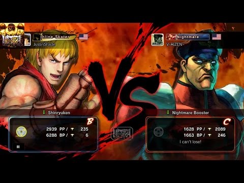 USF4 PS4 V-AIZEN (M.Bison) vs JustinShade (Ken) Ranked match