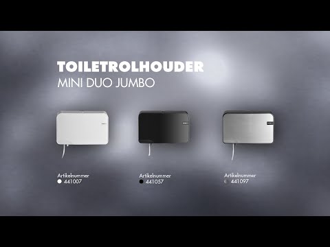 Toiletpapierdispenser QuartzLine Q5 mini jumbo duo zilver 441097