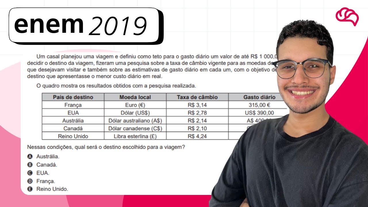Resolução em Vídeo — Questão 180 ENEM 2019