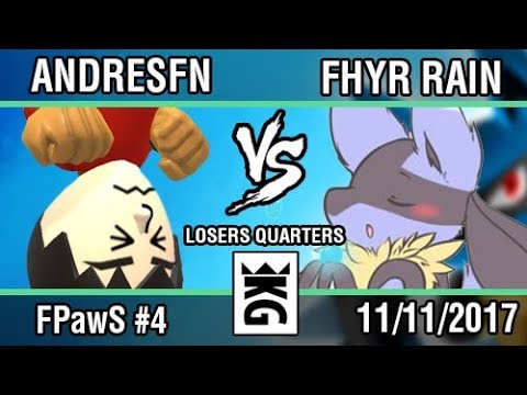 [Force Paw Saturdays #4] AndresFn (Mii Brawler) vs Fhyr Rain (Lucario) - SSB4 Losers Quarters