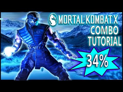 Mortal Kombat X SUBZERO Combos - CRYOMANCER Combo Tutorial