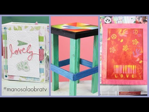 ManosalaObraTv - Programa 80 - Pintar Madera - Álbum Scrapbooking - Pintar cuadros en aerosol