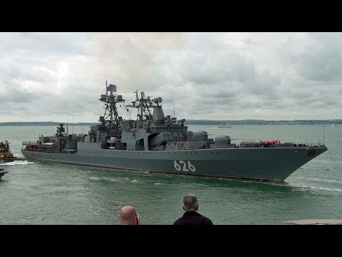 Russian Navy Udaloy-Class Destroyer, Vice-Admiral Kulakov Goodwill Visit To Portsmouth UK