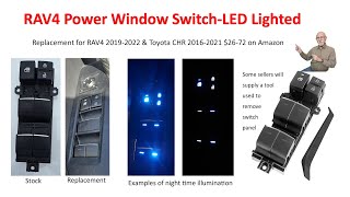 RAV4 & Toyota CHR power window switch replacement
