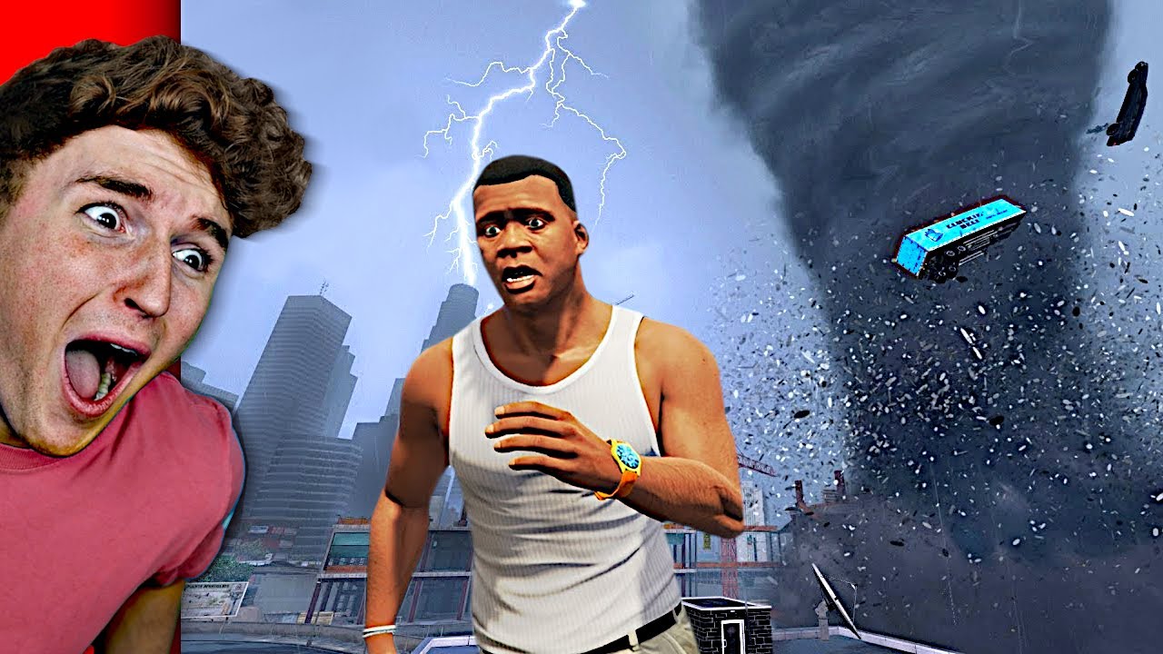 MASSIVE TORNADO Chases Me In GTA 5.. (GTA 5 Mods)