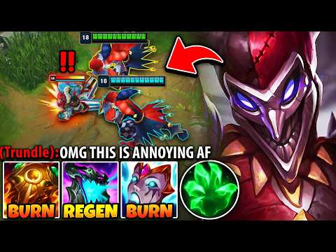 I gave this Trundle a Mental Breakdown with my Tank Shaco build... (HE WAS SO TILTED)