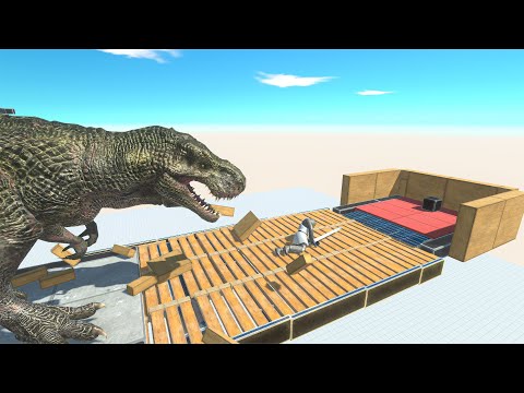 Crush The Bridge Or T Rex Will Get You - Animal Revolt Battle Simulator