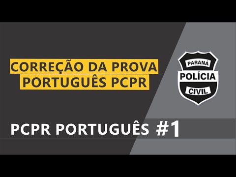 PCPR - Correção da prova de português