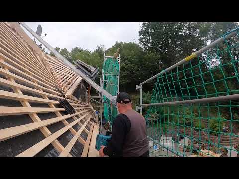 Biberschwanz Lattung auf Hechtgaube Teil 4 - Live vom Biberdach in Leisnig