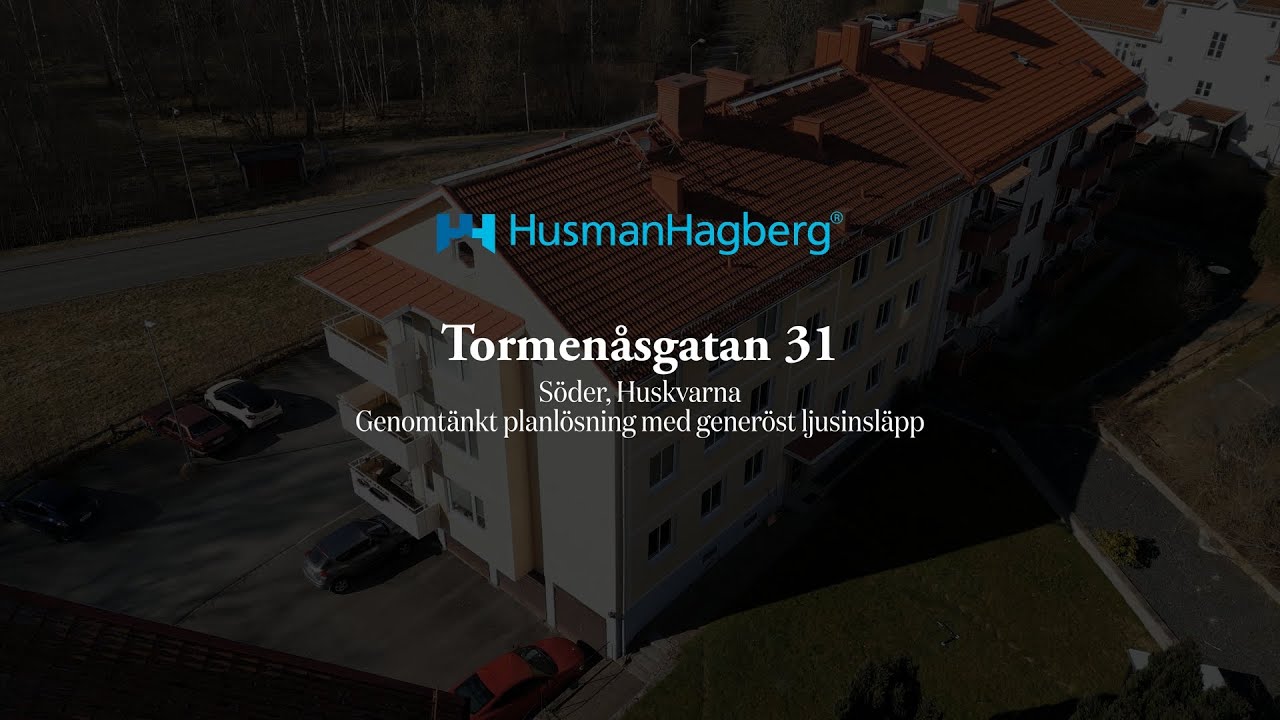3 rum Lägenhet på Tormenåsgatan 31 Huskvarna Söder Jönköpings kommun - video