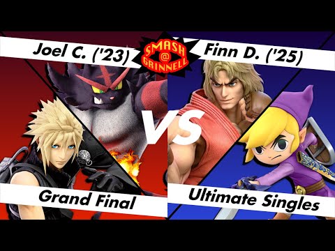 Smash@Grinnell #5 Grand Final - Finn D. (Ken, Toon Link) Vs. Joel C. (Incineroar, Cloud)