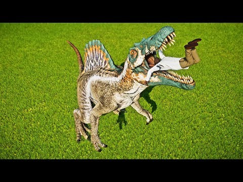 🌍 Indominus Rex & Spinosaurus Breakout & Fight - Jurassic World Evolution Dinosaurs Battle