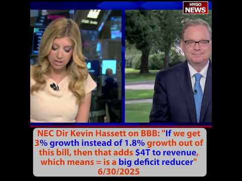 Sen Banks: 5M able-bodied no kid Medicaid don't work; Hassett: If 3% instead of 1.8% growth then $4T