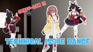 Mio and Korone Do a Silly Dance To Technical Issue Stream