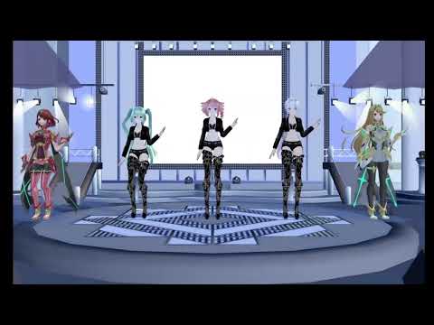 MMD Pyra Miku Teto Haku Mythra Dance Written in The 5tars
