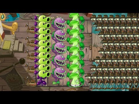 Plants vs Zombies 2 - Goo Peashooter vs Chomper vs Bonk Choy
