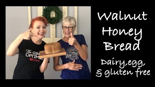 Roasted Walnut Honey Bread #glutenfree #glutenfreebread #homemadebreadrecipe