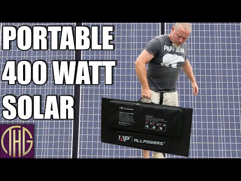 So Much Power From The Sun!!! Allpowers 400 Watt Portable Solar Panel Unboxing and Setup!!