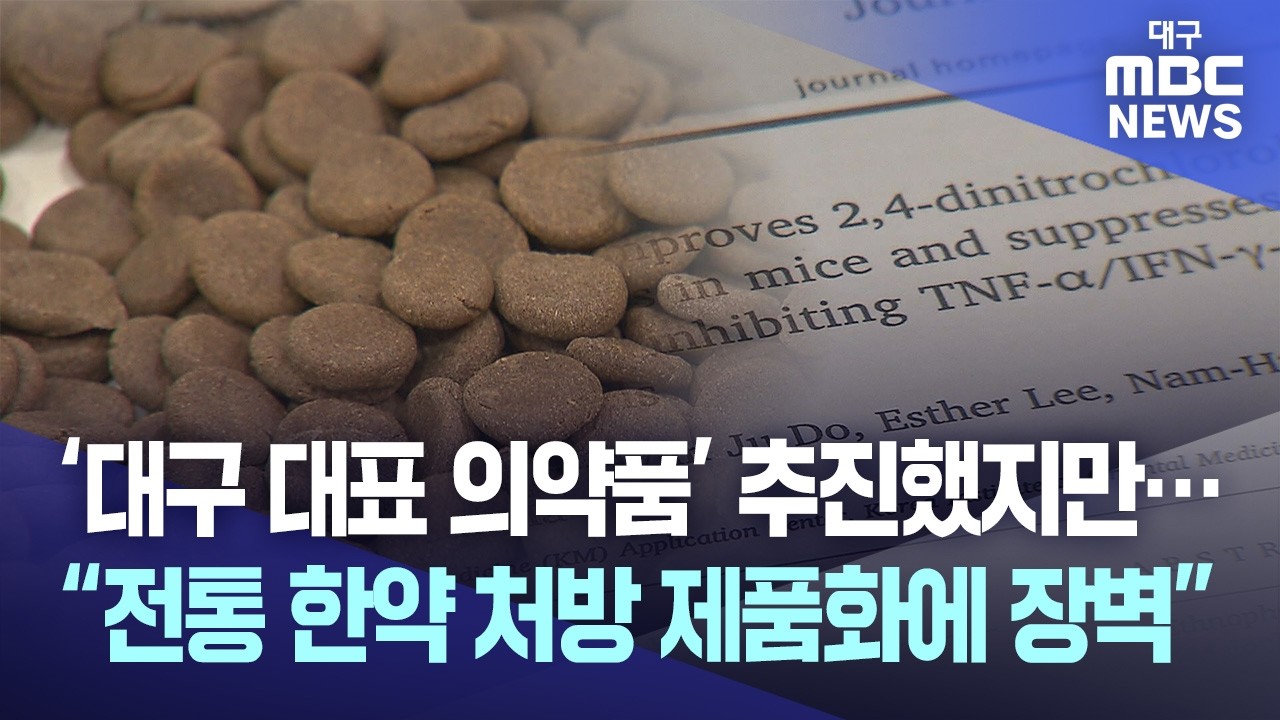 '대구 대표 의약품' 제품화 추진했지만···"전통 한약 처방 제품화 장... - 뉴스 썸네일 이미지