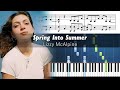 Lizzy McAlpine Spring Into Summer Piano Tutorial With Sheet Music