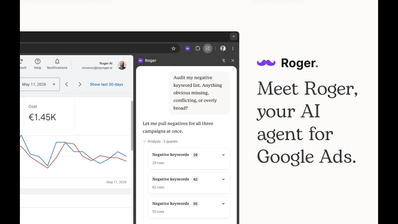 Roger Extension - AI agent for Google Ads