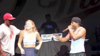 Girl Drops Down and Get Her Eagle On Stage At Summerfest with Nelly