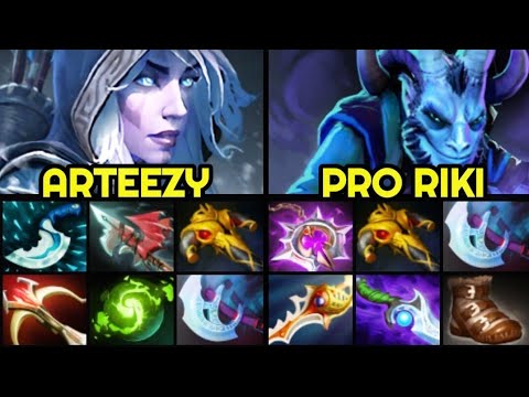 ARTEEZY 9 Slotted Drow Ranger vs Divine Rapier Riki — Crazy Intense Game 7.27 Dota 2