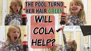 How to remove GREEN from HAIR| Chlorine turned hair green | COCA COLA hair RINSE