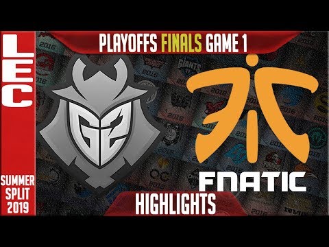 G2 vs FNC Highlights Game 1 | LEC Summeer 2019 Playoffs Grand-finals | G2 Esports vs Fnatic
