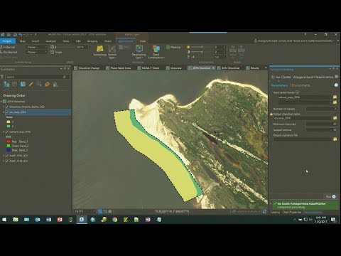 Coastal Management –  Automatic Shoreline Delineation and Change Detection Analysis