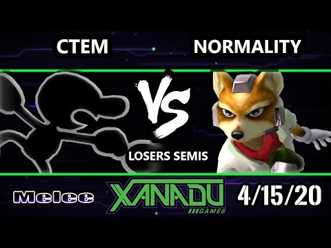 S@X 349 Online Losers Semis - CTEM (Game & Watch, Sheik) Vs. Normality (Fox) Smash Melee - SSBM