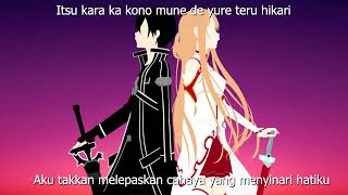 Download lagu Yume Sekai - Ending Sword Art Online Full [ Romaji Lyric]  Kara [ Sub Indo ] mp3