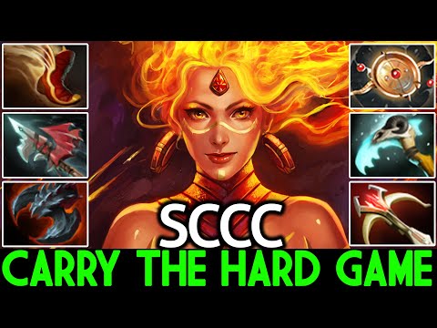 SCCC [Lina] Insane Attack Speed Carry The Hard Game Dota 2
