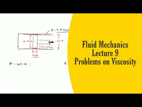 Fluid Mechanics | L9 | problems | Viscosity | GATE, ESE