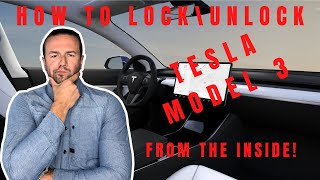 How to lock or unlock Tesla Model 3 from the inside of the car | SLAY Video Production