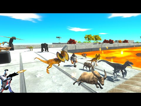 EXTREME PARKOUR DEADLY TRAP ROUTE - Animal Revolt Battle Simulator
