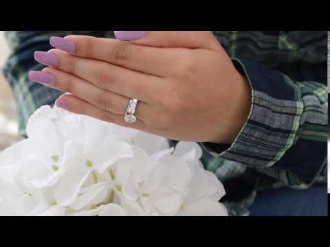 1 Ct. Double Shared Prong Graduated Six Stone Ring Wrap - TwoBirch TB-WRAP-0021-WG-L