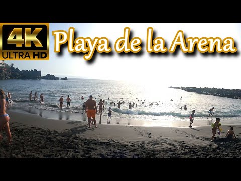 TENERIFE | On La Arena Beach [Fantastic Beach in Tenerife] 🏖️ July 2021 | Walking Tour [4K]