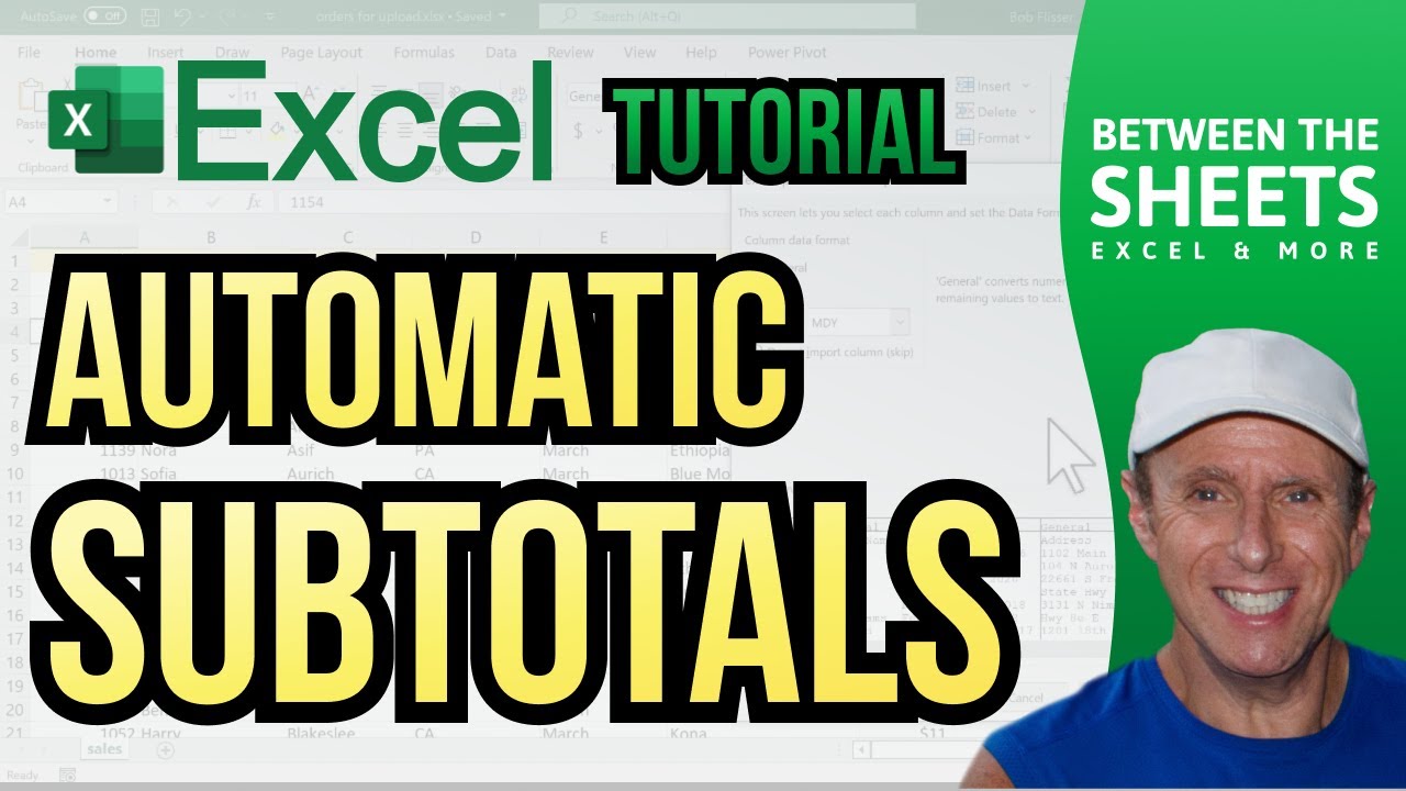 Creating Automatic Subtotals in Excel