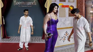 Munawar Faruqui IGNORE Urvashi Rautela and Walk Off infront of her at Heeramandi Premiere