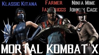 Mortal Kombat X Mobile - FW - Klassic Kitana, Farmer Jax Briggs, Ninja Mime Johnny Cage