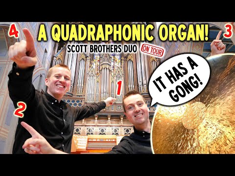 A QUADRAPHONIC PIPE ORGAN & GONG!!! SCOTT BROTHERS DUO ON TOUR! ST. GALLEN, SWITZERLAND