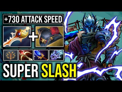 SUPER SLASH..!! +730 Attack Speed Pirate Hat Juggernaut LVL 30 7.24 | Dota 2