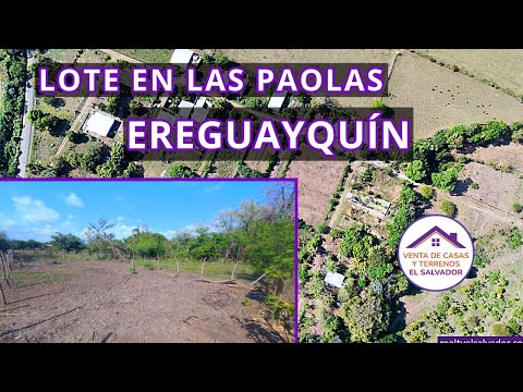 Se Vende Lote en Las Paolas | Ereguayquín | Usulután | Con Agua y Luz | $20,000 | Tel +503 7299-8557