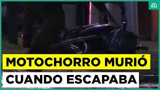 Motochorro murió tras asalto frustrado en Maipú