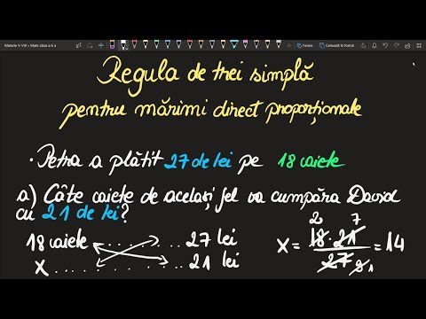 Regula de trei simpla Marimi direct proportionale cls a 6 a(Invata Matematica Usor-Meditatii Online)